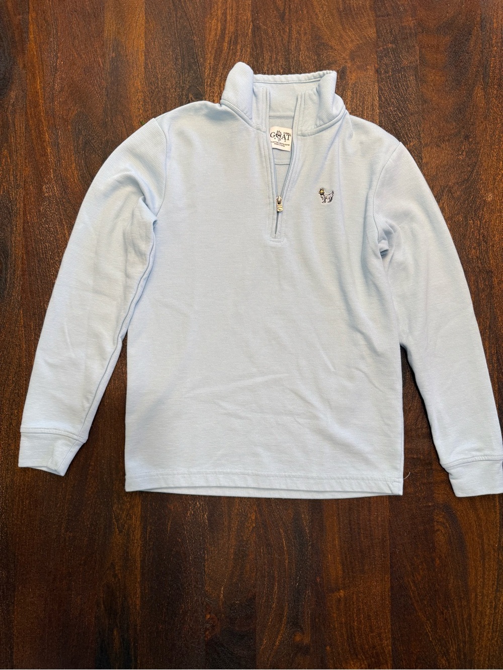 GOAT USA OG Roosevelt 1/4 zip - XS Carolina blue stripe